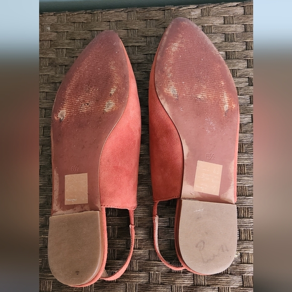 Madewell The Margot Suede Slingback Flats Size 6.5 - Picture 9 of 9